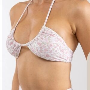 Rhythm Bouquet Gathered front Bikini top size small NWT